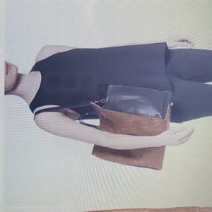 Clare V, Calf Hair leather tote dark brown, shoulder bag